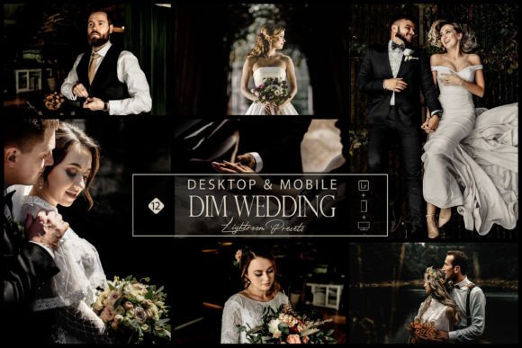 Download 12 Dim Wedding Lightroom Presets, Black - Wedding lightroom preset Collection